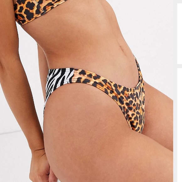 LUXE PALM animal print bikini bottom size 8 - Picture 5 of 7